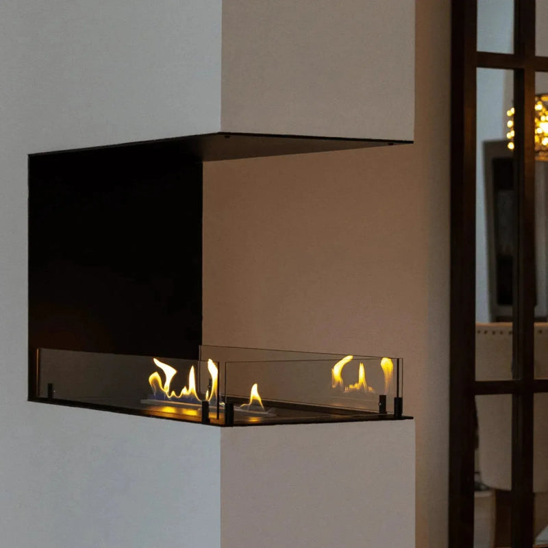 Efesto Forma U - Caminetto a bioetanolo con vista su tre lati, lunghezza 80 cm - Efesto Home