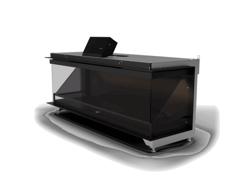Kalfire E-one 130S - caminetto elettrico da incasso, modello trifacciale