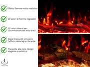 Aflamo Majestic Pro caminetto elettrico, vista frontale
