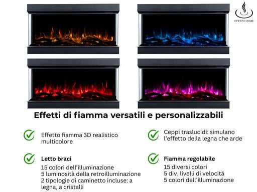 Aflamo Superb 3D - caminetto elettrico da incasso