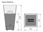 The Flame Vase - Vaso con bruciatore, effetto fiamme fredde, ad acqua nebulizzata - Efesto Home
