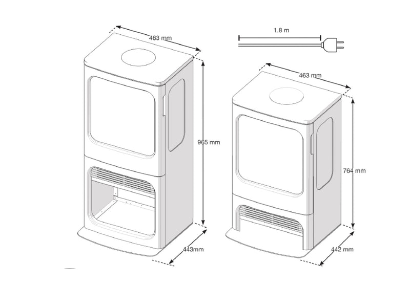 Mapleton – Elektrischer Wasserdampf-Standkamin