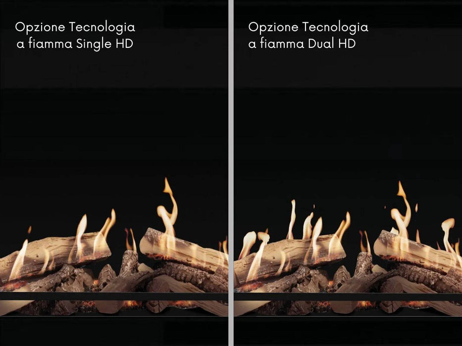 Kalfire E-one 130S - caminetto elettrico da incasso, modello trifacciale