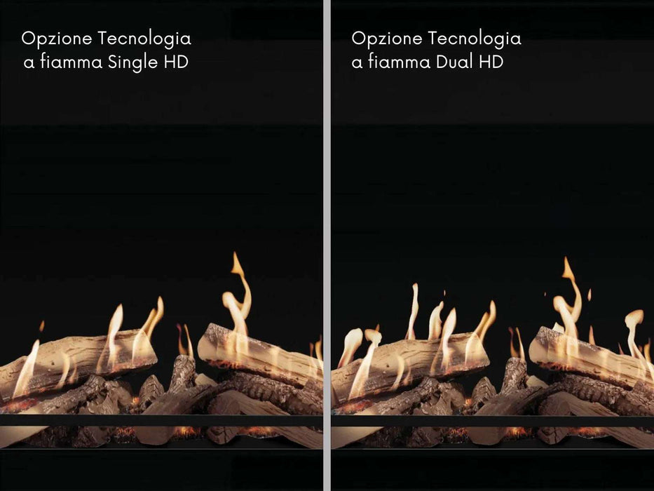 Kalfire E-one 190S - caminetto elettrico da incasso, modello trifacciale