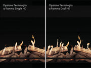 Kalfire E-one 130C S - caminetto elettrico da incasso, modello sinistro