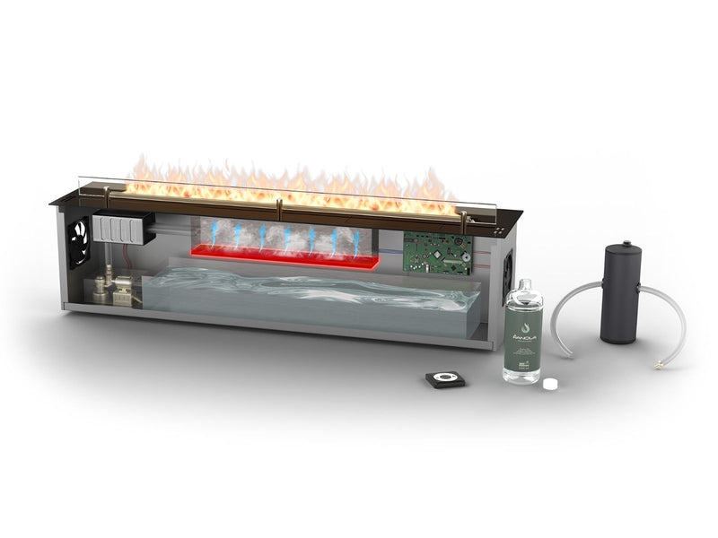 Planika Angolo – ein Eck-Bioethanol-Kamin zum Einbau mit automatischem Brenner
