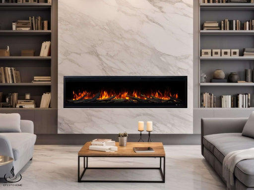 Aflamo Royal 3D - caminetto elettrico da incasso con vista frontale