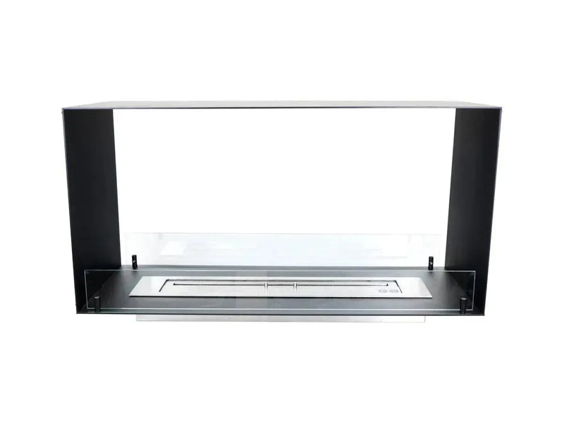 Efesto Bifacciale - Caminetto a bioetanolo con vista bifacciale, lunghezza 80 cm - Efesto Home