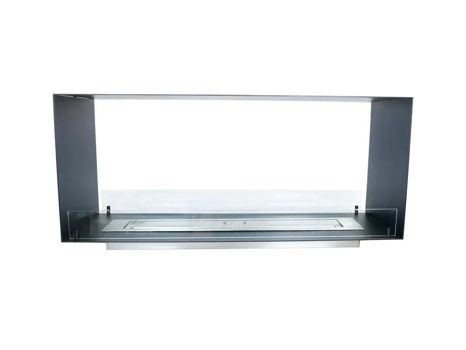 Efesto Bifacciale - Caminetto a bioetanolo con vista bifacciale, lunghezza 110 cm - Efesto Home