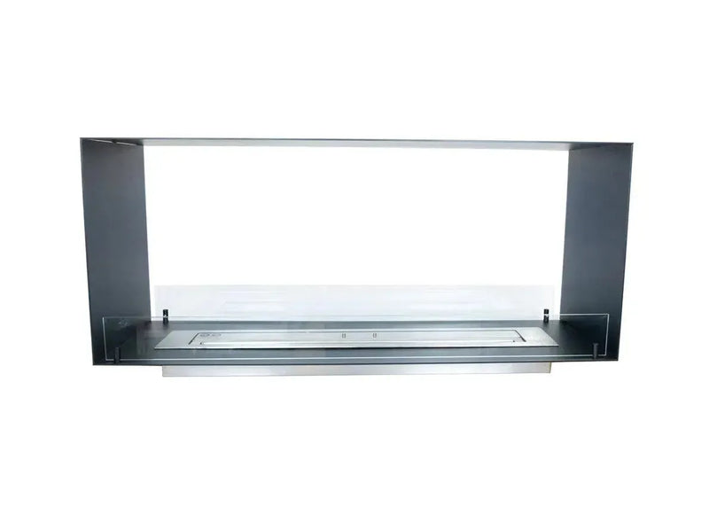 Efesto Bifacciale - Caminetto a bioetanolo con vista bifacciale, lunghezza 140 cm - Efesto Home