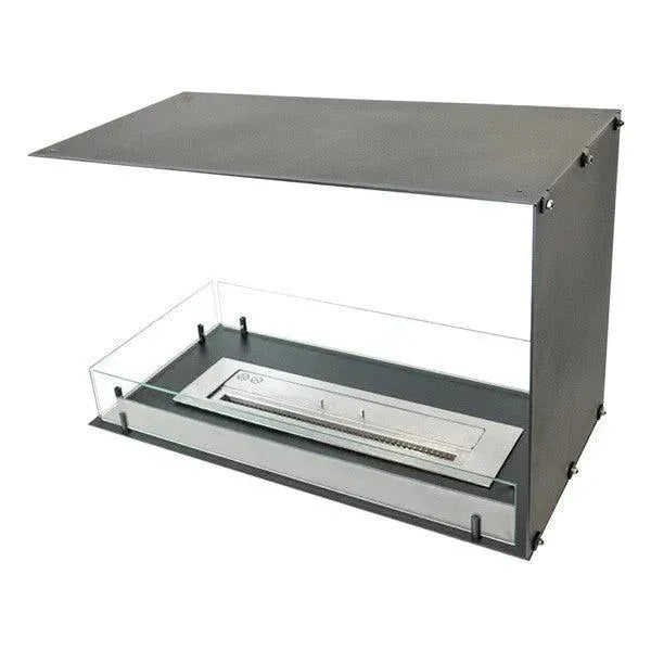 Efesto Forma U - Caminetto a bioetanolo con vista su tre lati, lunghezza 80 cm - Efesto Home