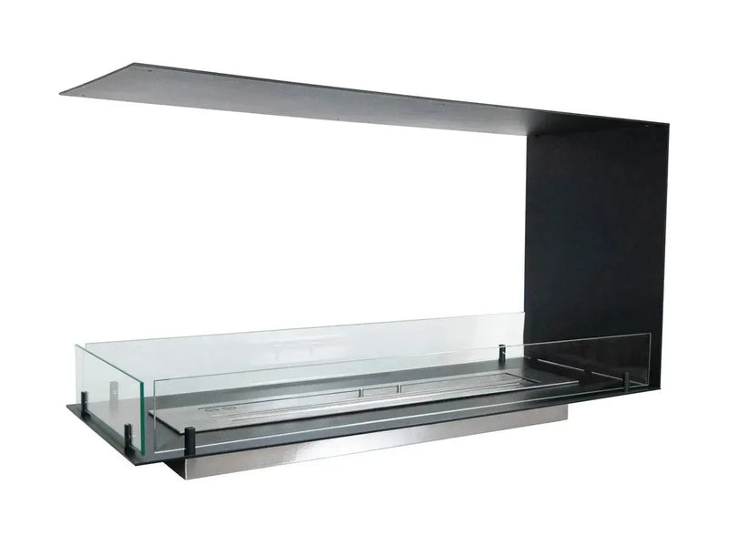 Efesto Forma U - Caminetto a bioetanolo con vista su tre lati, lunghezza 100 cm - Efesto Home