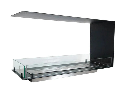 Efesto Forma U - Caminetto a bioetanolo con vista su tre lati, lunghezza 100 cm - Efesto Home