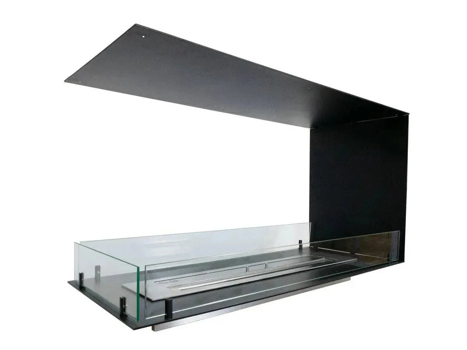 Efesto Forma U - Caminetto a bioetanolo con vista su tre lati, lunghezza 100 cm - Efesto Home