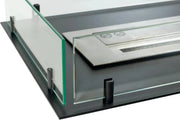 Efesto Forma U - Caminetto a bioetanolo con vista su tre lati, lunghezza 100 cm - Efesto Home