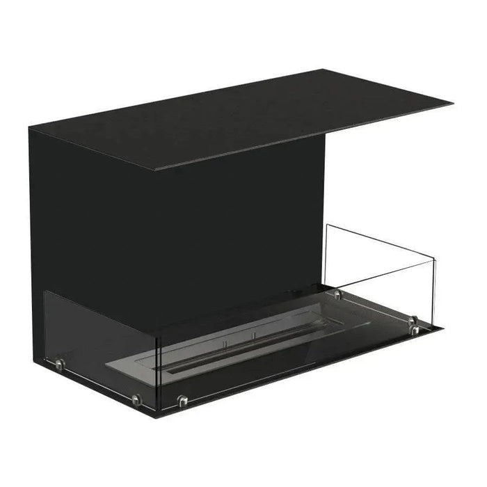 Efesto Forma C - Caminetto a bioetanolo con vista su tre lati, lunghezza 80 cm - Efesto Home