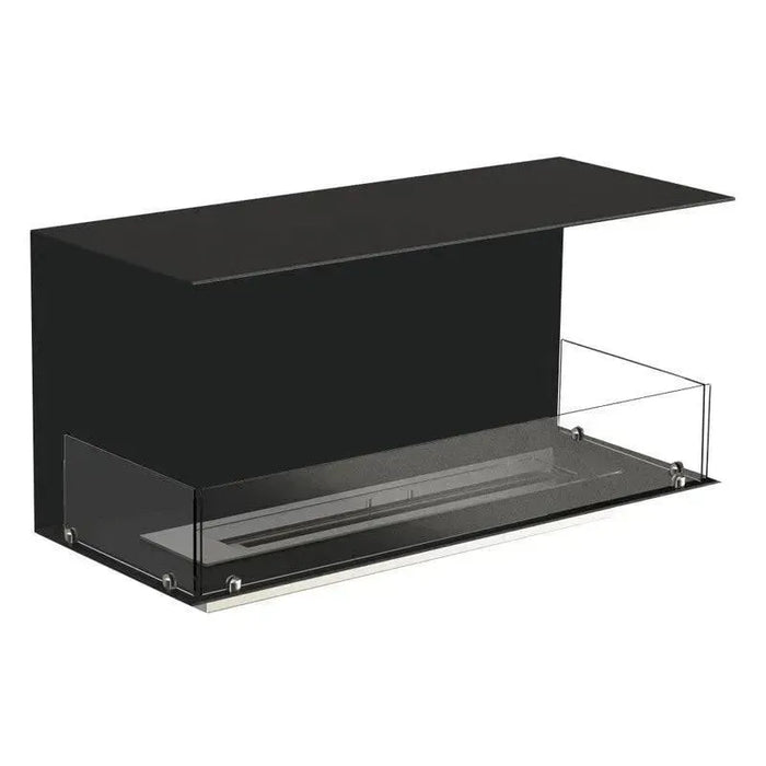 Efesto Forma C - Caminetto a bioetanolo con vista su tre lati, lunghezza 100 cm - Efesto Home