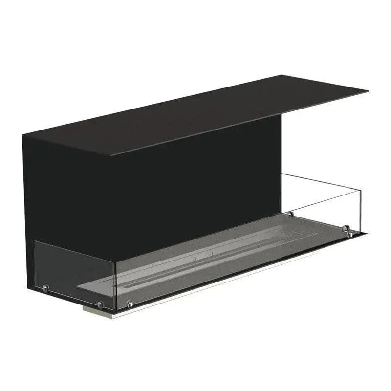 Efesto Forma C - Caminetto a bioetanolo con vista su tre lati, lunghezza 120 cm - Efesto Home