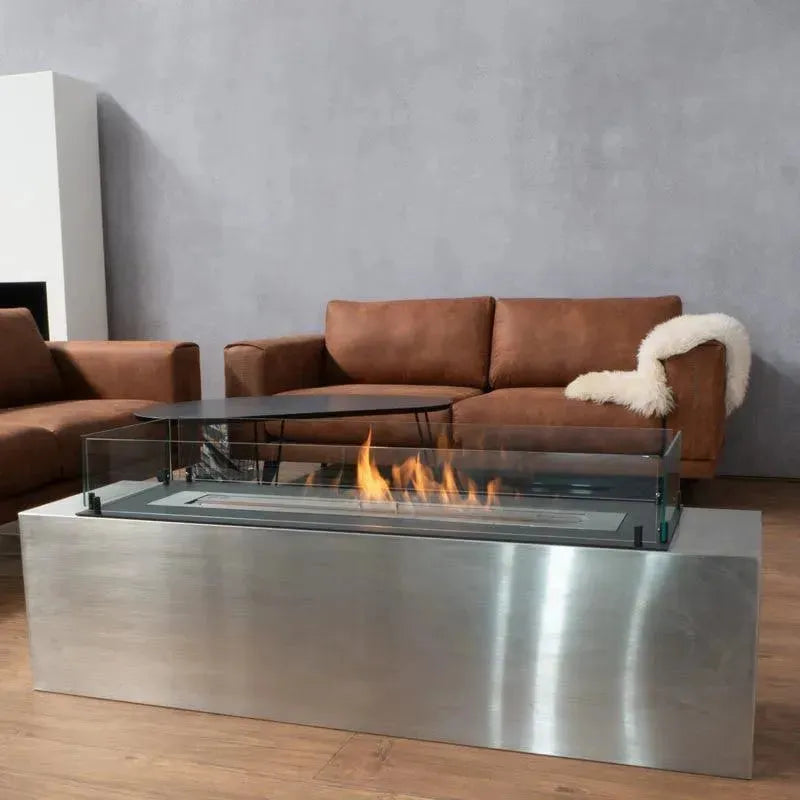 Efesto Incasso - Caminetto a bioetanolo da incasso, lunghezza 120 cm - Efesto Home