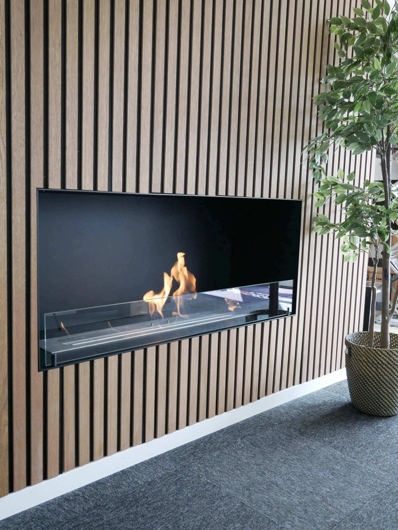 Efesto Frontale - Caminetto a bioetanolo con vista frontale, lunghezza 120 cm - Efesto Home