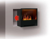 The Flame Kitchen - caminetto da incasso, vista frontale, ad acqua nebulizzata - Efesto Home