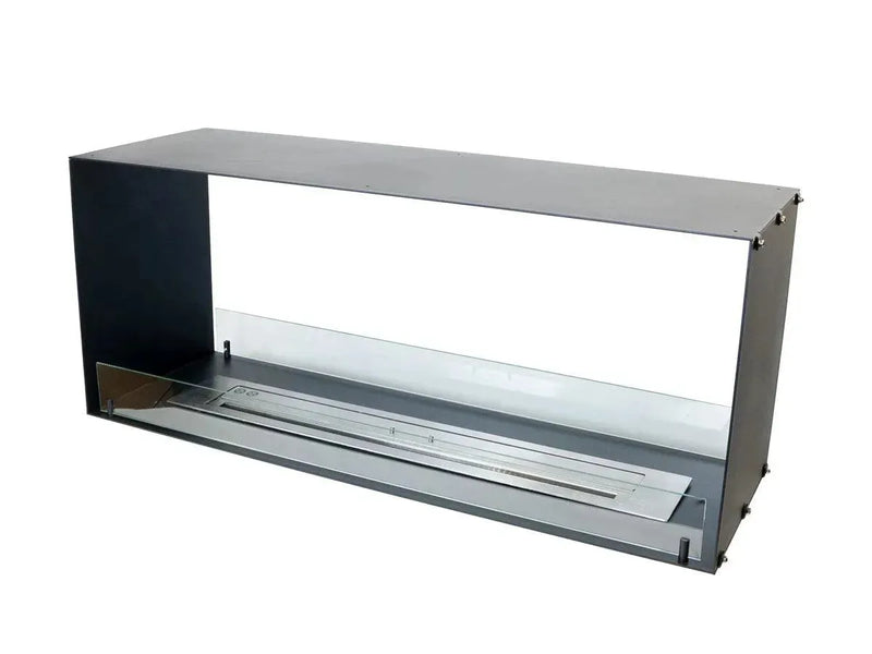 Efesto Bifacciale - Caminetto a bioetanolo con vista bifacciale, lunghezza 110 cm - Efesto Home
