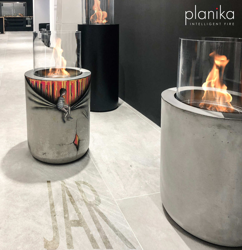 Planika Jar - caminetto a bioetanolo da terra per esterno