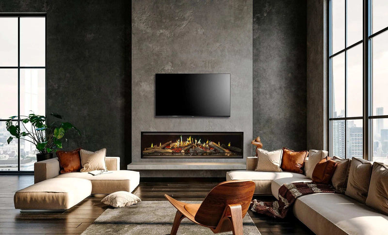 Kalfire E-one 160F - caminetto elettrico da incasso, modello frontale