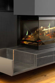 Kalfire E-one 160S - caminetto elettrico da incasso, modello trifacciale