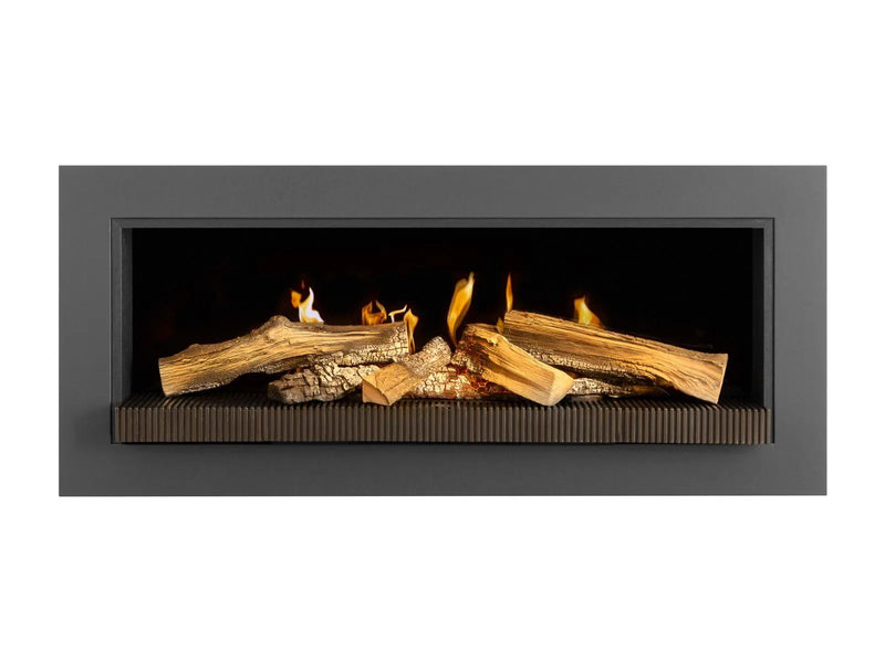 Kalfire E-Series 120 cm – Elektrokamin mit offenem Holz- und Flammenbild