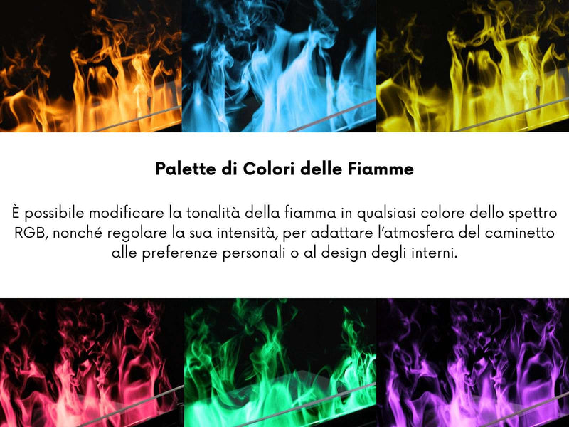 e-SliM - caminetto elettrico a vapore acqueo