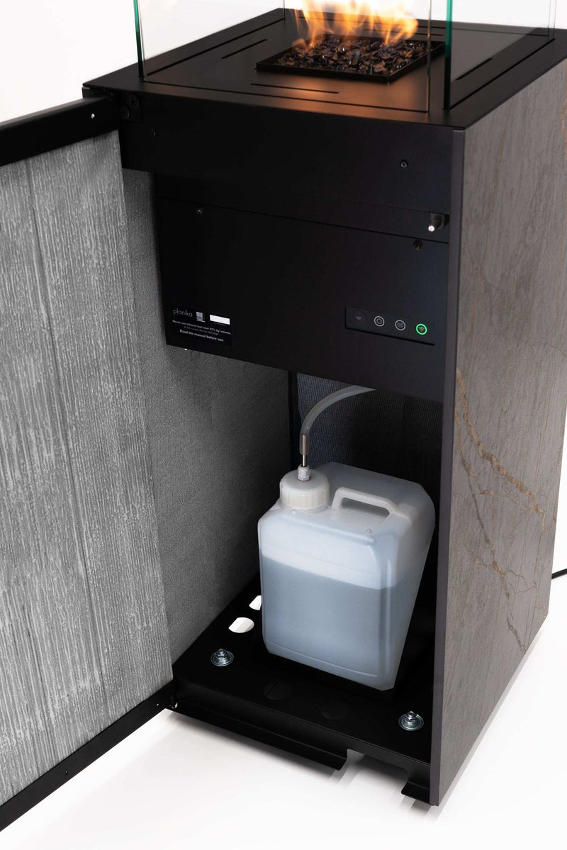 Planika Porto - caminetto a bioetanolo da terra con bruciatore automatico, per esterno