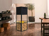 The Flame Tower Steel & Wood - caminetto, effetto fuoco, ad acqua nebulizzata - Efesto Home