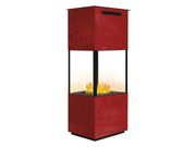 The Flame Tower Steel & Wood - caminetto, effetto fuoco, ad acqua nebulizzata - Efesto Home