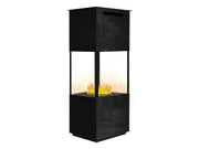 The Flame Tower Steel & Wood - caminetto, effetto fuoco, ad acqua nebulizzata - Efesto Home