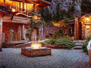 The Flame Bench quadrato - panchina con caminetto, ad acqua nebulizzata, centrale - Efesto Home