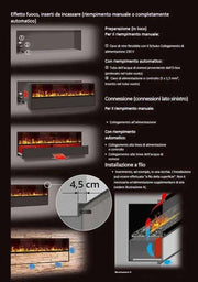The Flame Cube  - caminetto quadrato da incasso ad acqua nebulizzata - Efesto Home