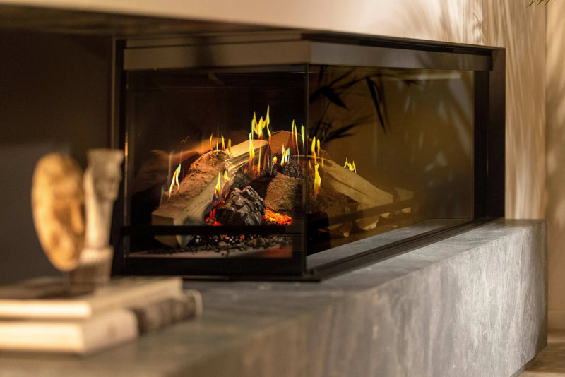 Kalfire E-one 130C S - caminetto elettrico da incasso, modello sinistro