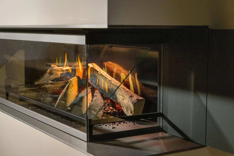 Kalfire E-one 160S - caminetto elettrico da incasso, modello trifacciale