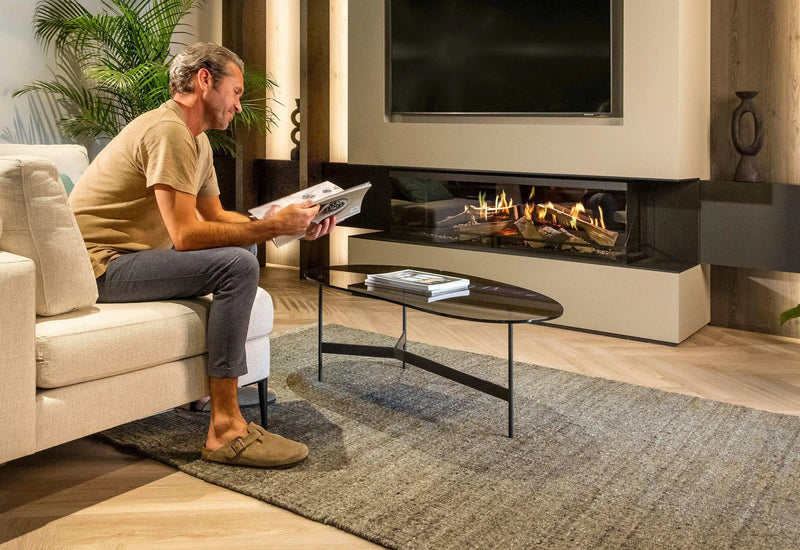 Kalfire E-one 130S - caminetto elettrico da incasso, modello trifacciale