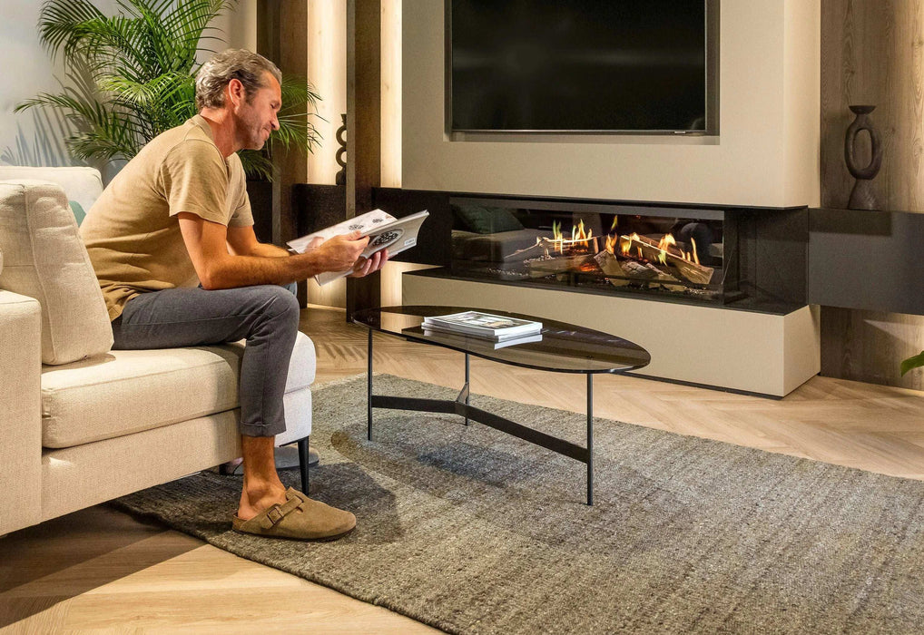 Kalfire E-one 130S - caminetto elettrico da incasso, modello trifacciale