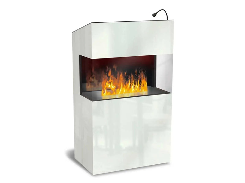 The Flame Welcome - tavolino reception con caminetto ad acqua nebulizzata - Efesto Home