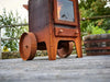 RB73 Bijuga caminetto a legna per esterno in acciaio corten - Efesto Home