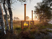 RB73 Fennek 50 caminetto a legna per esterno in acciaio corten - Efesto Home
