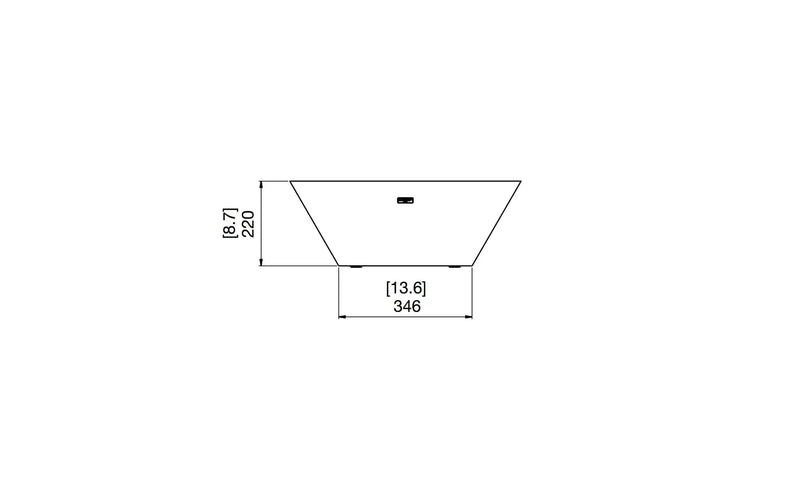 Ecosmart Nova 600 ciotola a etanolo quadrato - Efesto Home