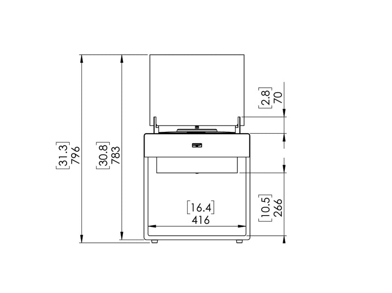 Ecosmart Pop 8L caminetto a bioetanolo - Efesto Home