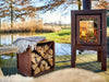 RB73 Quaruba XL caminetto a legna per esterno in acciaio corten - Efesto Home