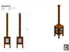 RB73 Quaruba XL caminetto a legna per esterno in acciaio corten - Efesto Home