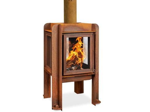 RB73 Fennek 50 caminetto a legna per esterno in acciaio corten - Efesto Home