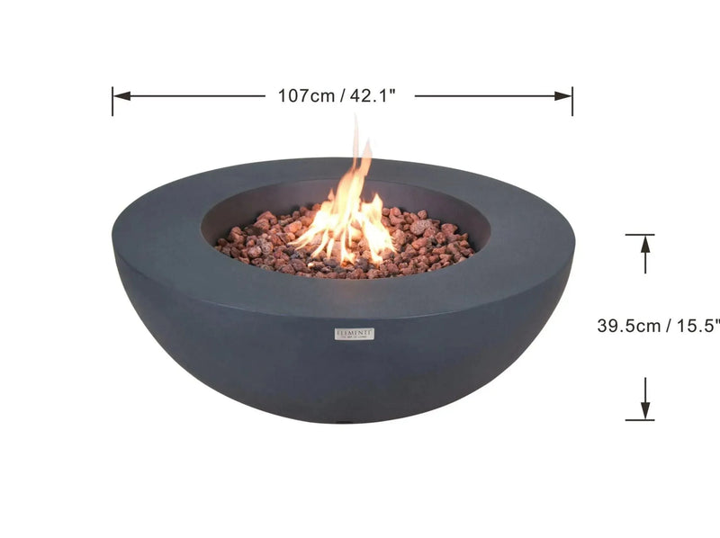 Elementi Lunar - ciotola con braciere a fuoco gas - Efesto Home